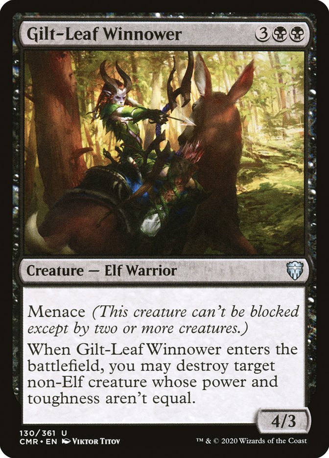 Gilt-Leaf Winnower – Uncommon Magic: The Gathering card from Commander Legends (#130)