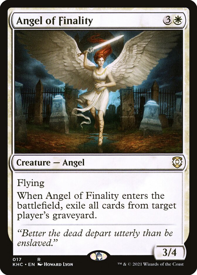 Angel of Finality – Rare Magic: The Gathering card from Kaldheim Commander (#17)