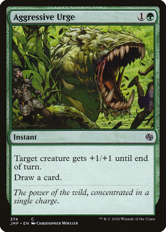 Aggressive Urge – Common Magic: The Gathering card from Jumpstart (#374)