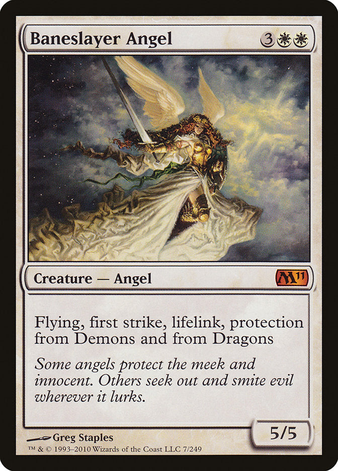 Baneslayer Angel – Mythic Magic: The Gathering card from Magic 2011 (#7)