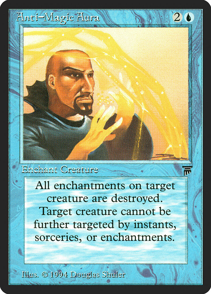 Anti-Magic Aura – Common Magic: The Gathering card from Legends (#45)