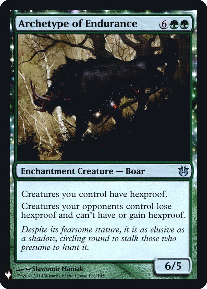 Archetype of Endurance – Uncommon Magic: The Gathering card from The List (#BNG-116)